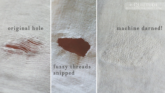 วิธีซ่อมผ้าขาดเป็นรู